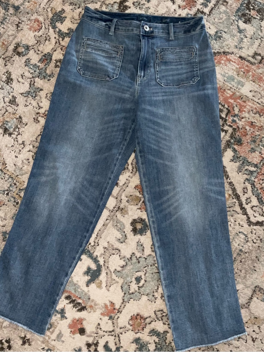J. Jill Curvy fit Denim Straight-Leg Jeans in Faded Blue NWOT